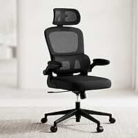 Cadeira de Escritório Ergonômica com Mesh Premium, Suporte Lombar Independente, Encosto de Cabeça Ajustável, até 200 kg – Preta