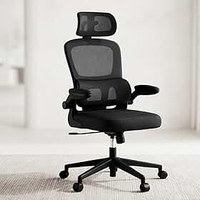 Cadeira de Escritório Ergonômica com Mesh Premium, Suporte Lombar Independente, Encosto de Cabeça Ajustável, até 200 kg – Preta