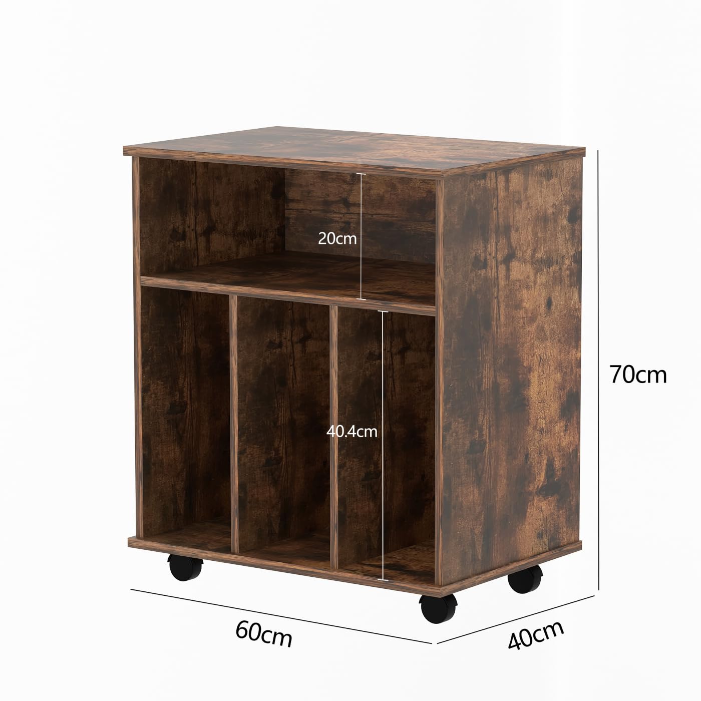 VDD Meuble de Rangement pour vinyles LP - bibliothèque - Rangement Magazines Livres disques