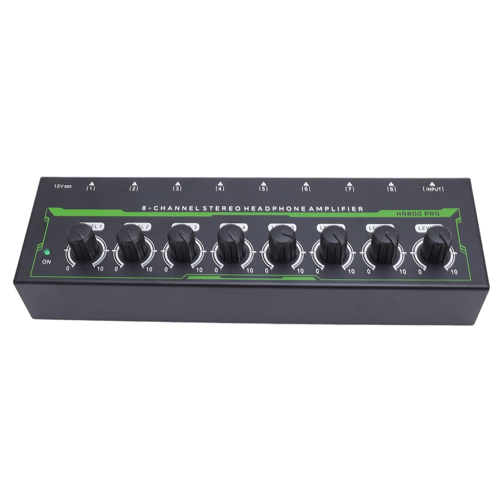 YDuupxe Amplificatore per Cuffie a 8 8 Uscite 1 Ingresso Amplificatore per Auricolari Stereo con Controllo del Volume Indipendente con Operazionale 4580 per Palco in (Norma europea)