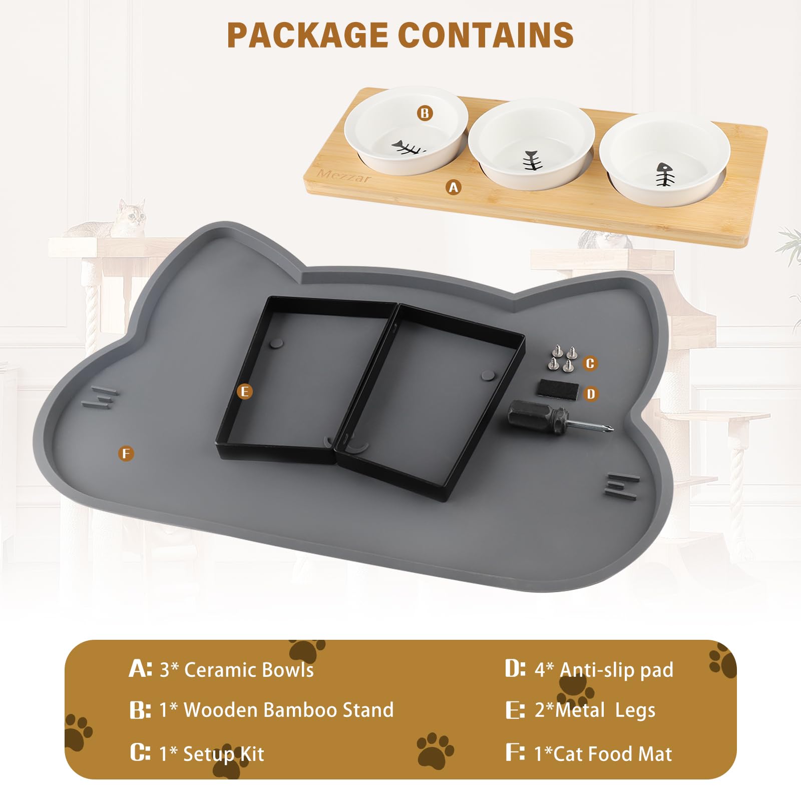 Gamelle Surélevée Pour Chat/chien – Inclinaison 15°, Bol Acier Inoxydable, Support Bois – Alimentation Ergonomique - 3