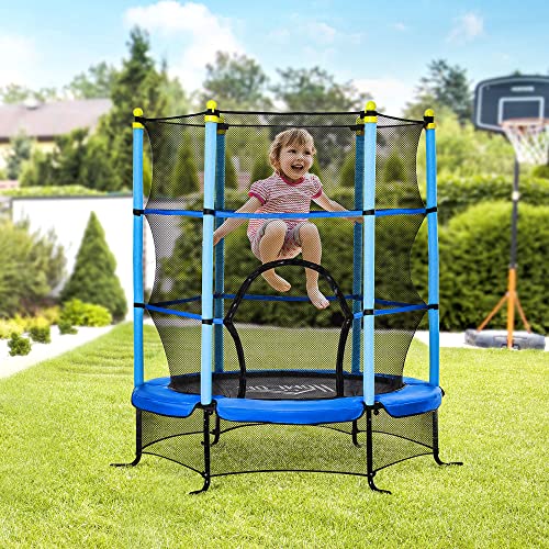 HOMCOM Trampolin Ø163 cm Gartentrampolin Mini-Trampoline für Kinder mit Sicherheitsnetz Randabdeckung Kleinkind… – Bild 3