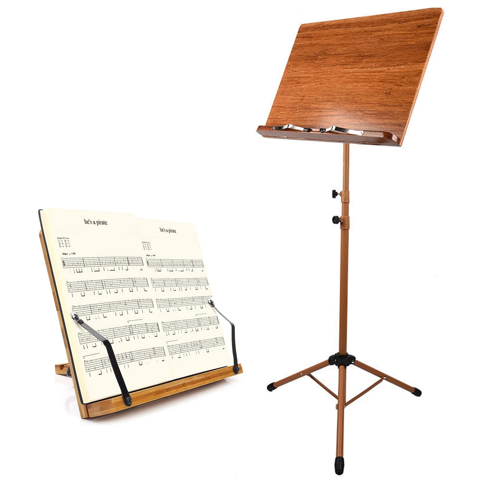 Atril para Partituras con Soporte para Violín, Atril para Partituras con Soporte para Teléfono Y Micrófono, Adecuado para Conciertos, Escuelas, Presentaciones De Orquesta,