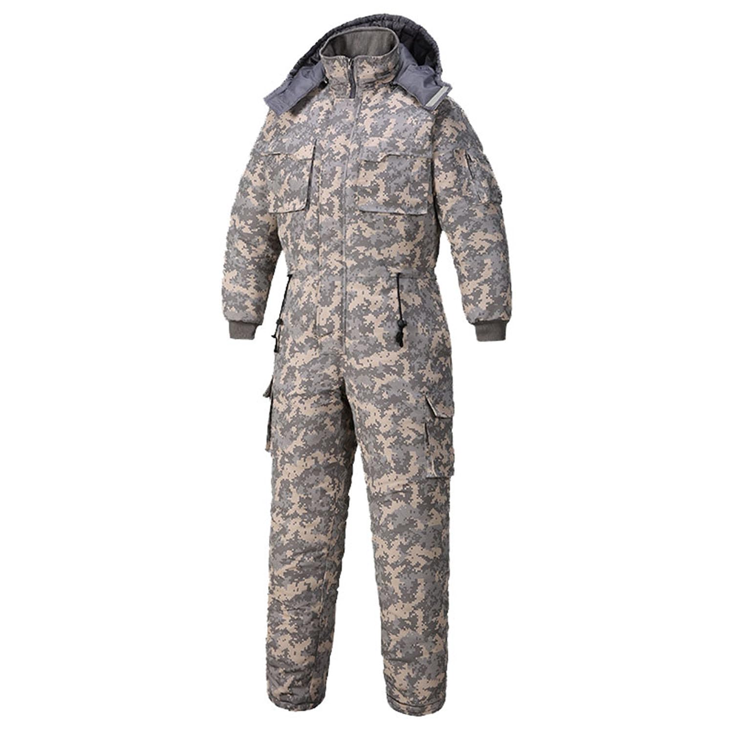 Herren Thermo Overall wasserdicht Overall warme Taschen Winter Dicker Overall für Kühlhaus Lagerhaus Outdoor Tankstelle
