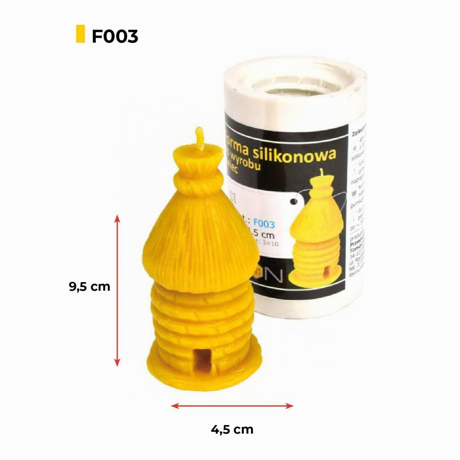 LYSON Moule à Bougie Ruche Hauteur: 9,5 cm Moule en silicone pour bougies Silicone Bougie Verser Moules Bougies en cire d'abeille DIY et artisanales Bricolage Réutilisable Bougie