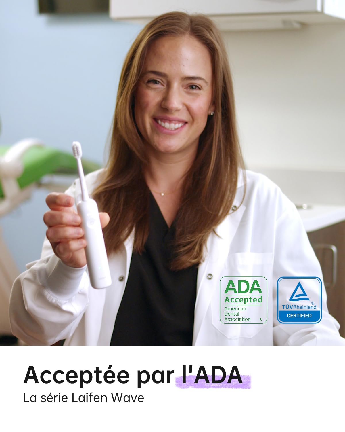 Laifen Wave Special Cepillo de Dientes Eléctrico Sónico,2 Cabezales,Violeta | Oscilación de 60°, Vibraciones Confortables 26k/min, Autonomía de Batería 45 Días, Carga USB-C, IP68, Ajustes desde App