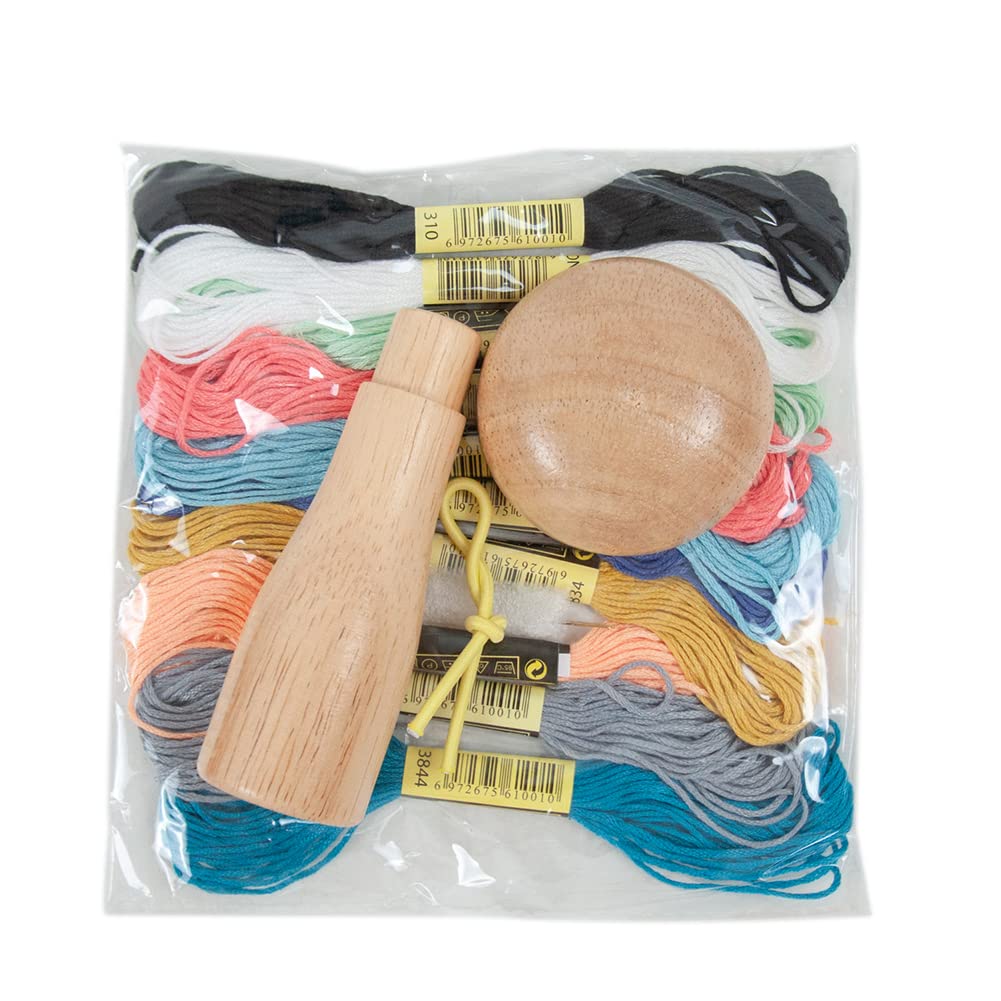 Kleine blank houten paddenstoel met gat 31mm - Kralenwinkel Albertien