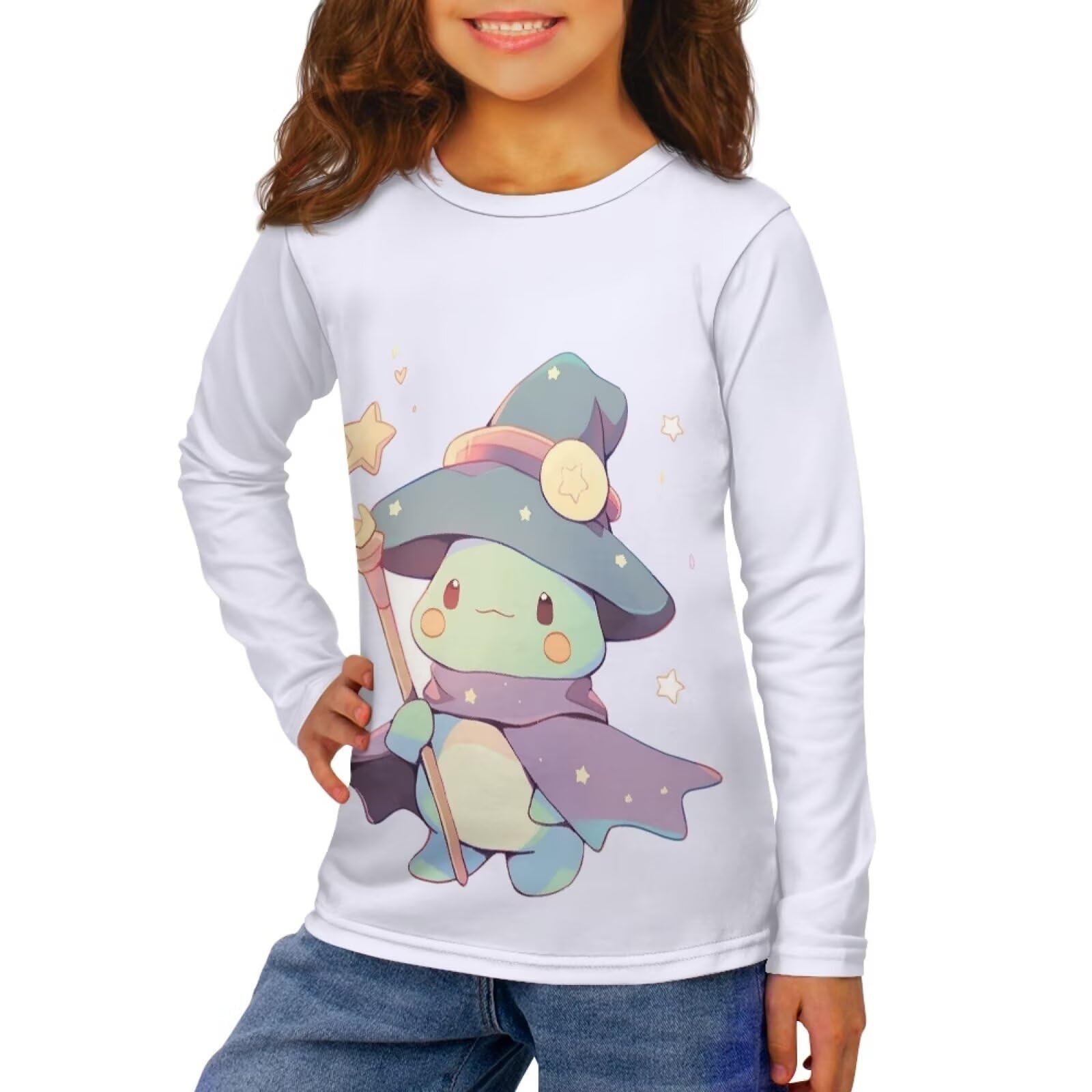 Long Sleeve Shirts for Girls Winter Tops 3-16t Cartoon T Shirts for Fall Clothes