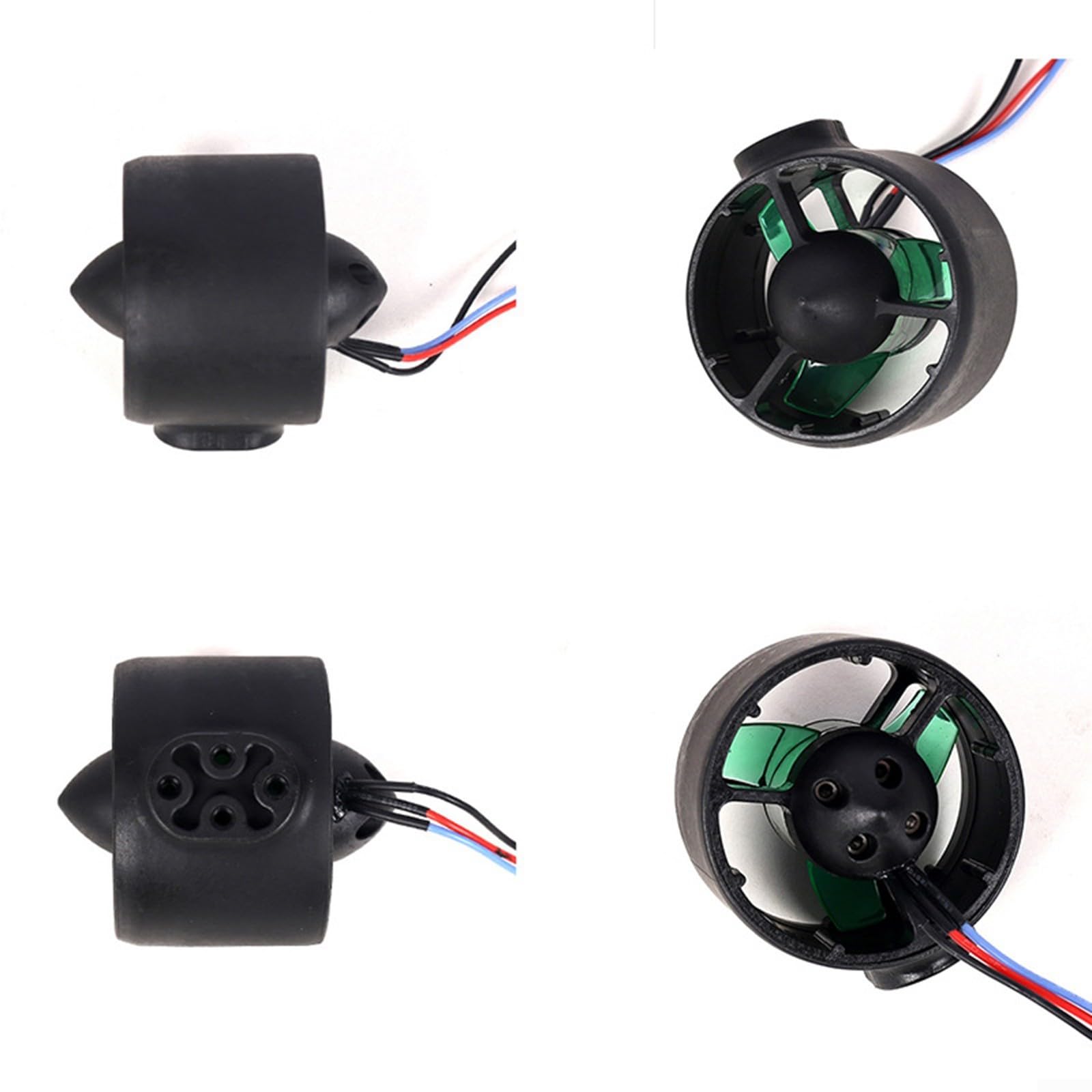 12-24V RC Jet Boat Motor subacuático Propulsor Motores eléctricos sin escobillas Motor de accionamiento para DIY ROV Robot RC Cebo Accesorios para barcos (1 par)