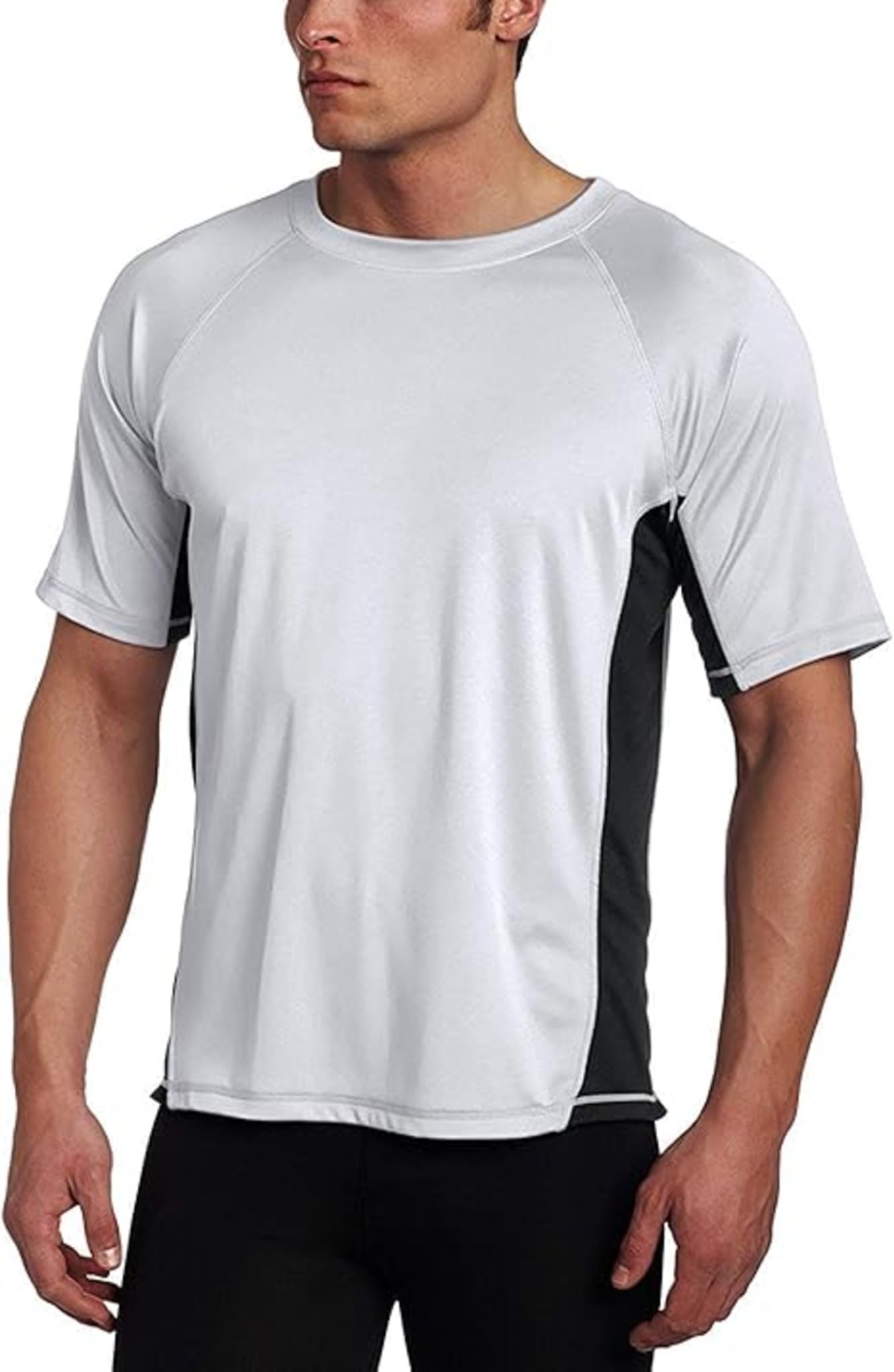 Kanu Surf Mens CB Rashguard UPF 50+ Swim Shirt (Regular & Extended Sizes)