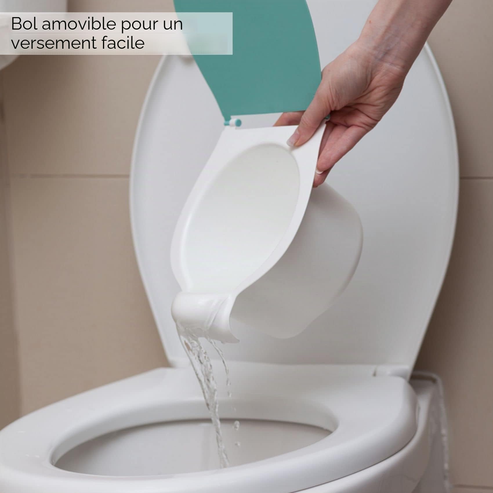 BABYLON Premier Pot Enfant couvercle+bol, Pot bebe toilette dès 1 an, Blanc