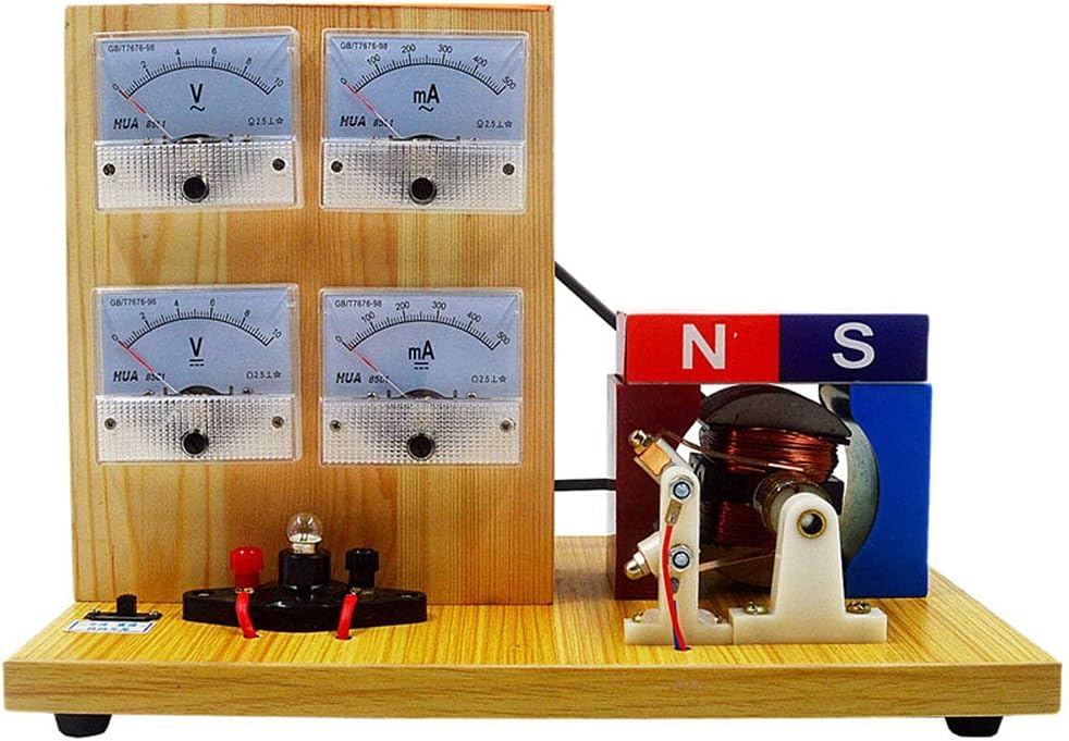 AC-DC Labs Demonstration Motor Generator Activity Model Hand Electricity Generator Model for Electric Generator Physical Experiment Education Toys,B (B)