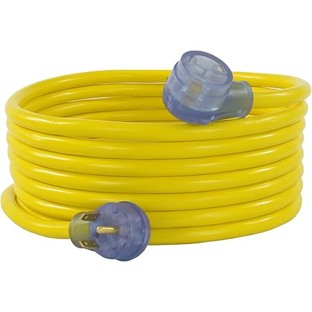 Conntek 14368, 30 Amp RV Extension Cord, Yellow (25-Feet)