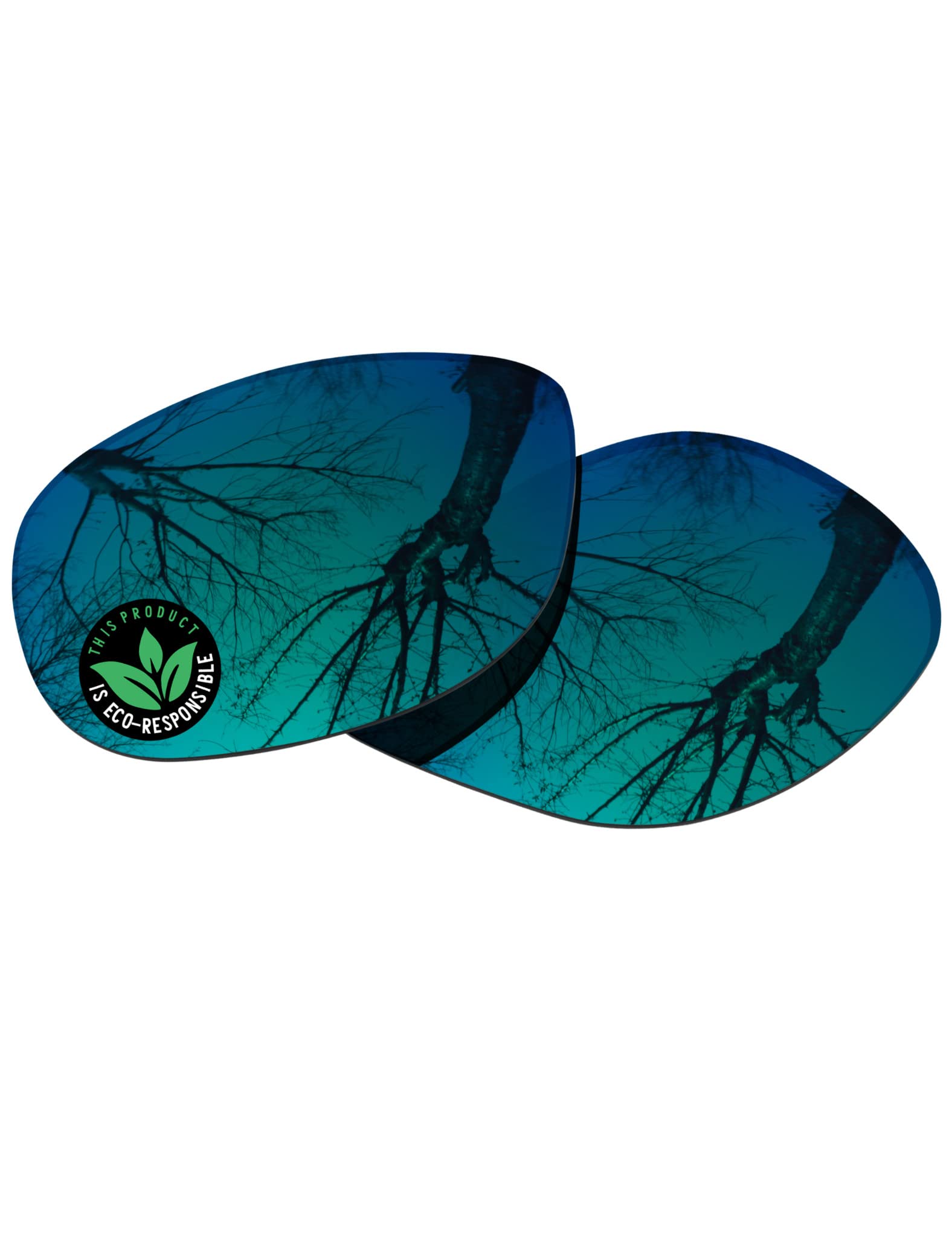 Raydi Polycarbonate Replacement Lenses for RayBan RB4147 60mm Square Sunglasses - Emerald Green Mirror - Polarized