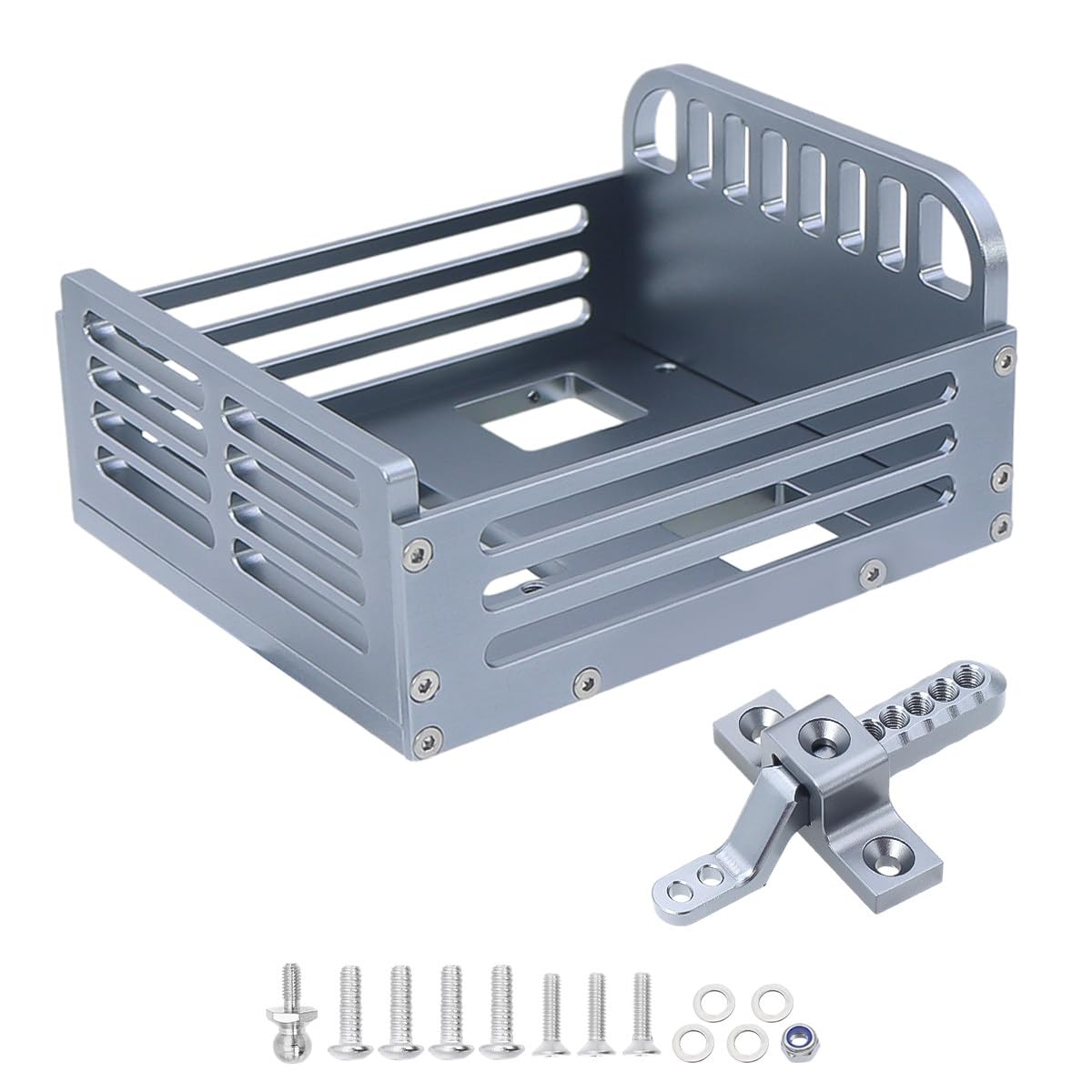 Metalowa Przyczepa Cargo do Ciężarówki RC 1/24 - Części Tuningowe