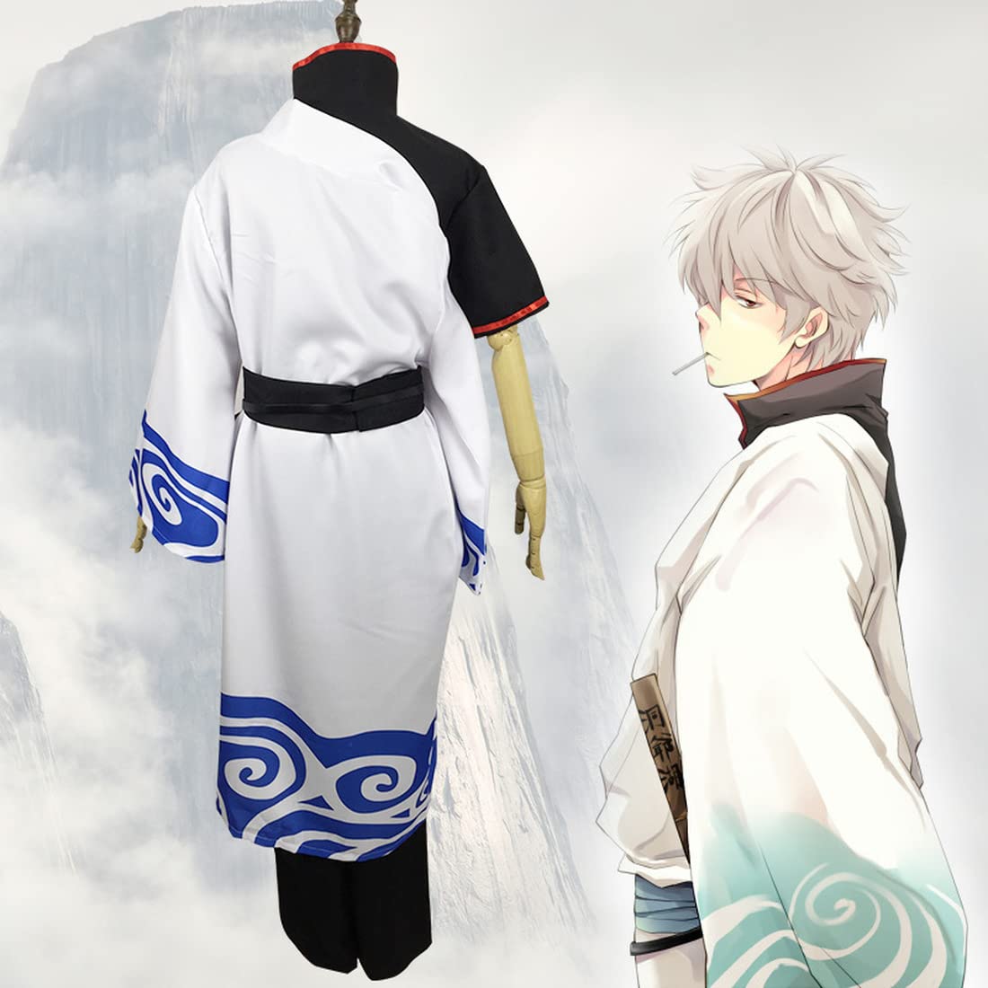 Amazon.co.jp: Hicoo 銀魂 坂田銀時 コスプレ衣装 コスチューム 着物
