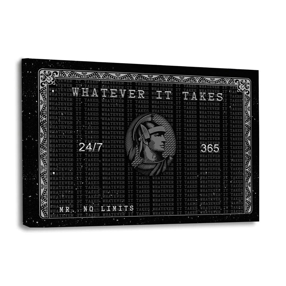 Hustling Sharks Motivationsbilder für mehr Erfolg als XXL Leinwand WHATEVER IT TAKES- Premium Leinwandbild im Querformat (60x40cm)