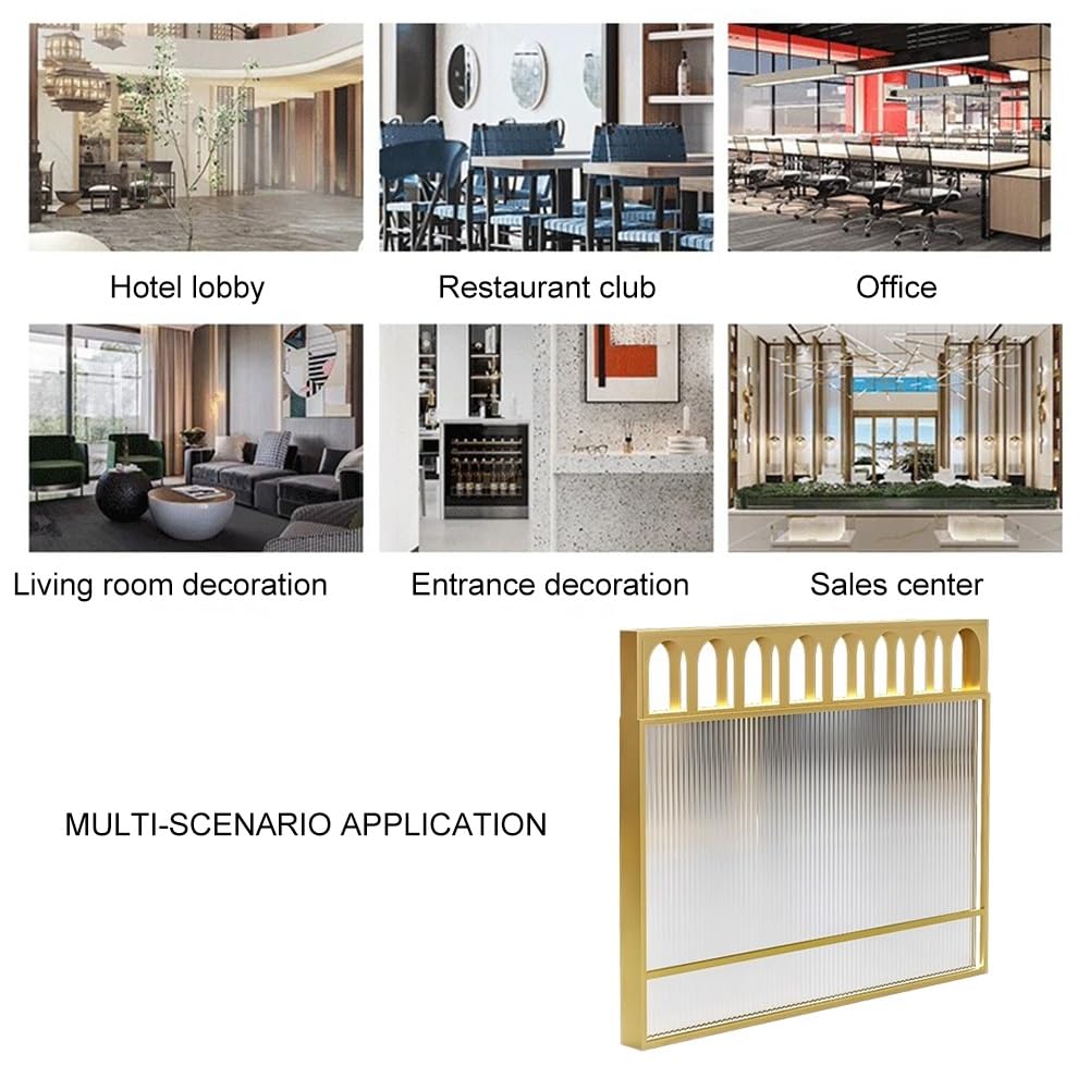 Półprzezroczysty szklany ścianka działowa do jadalni i biurek ścianka działowa dekoracyjny szklany panel do restauracji i barów 100 x 100 cm ge
