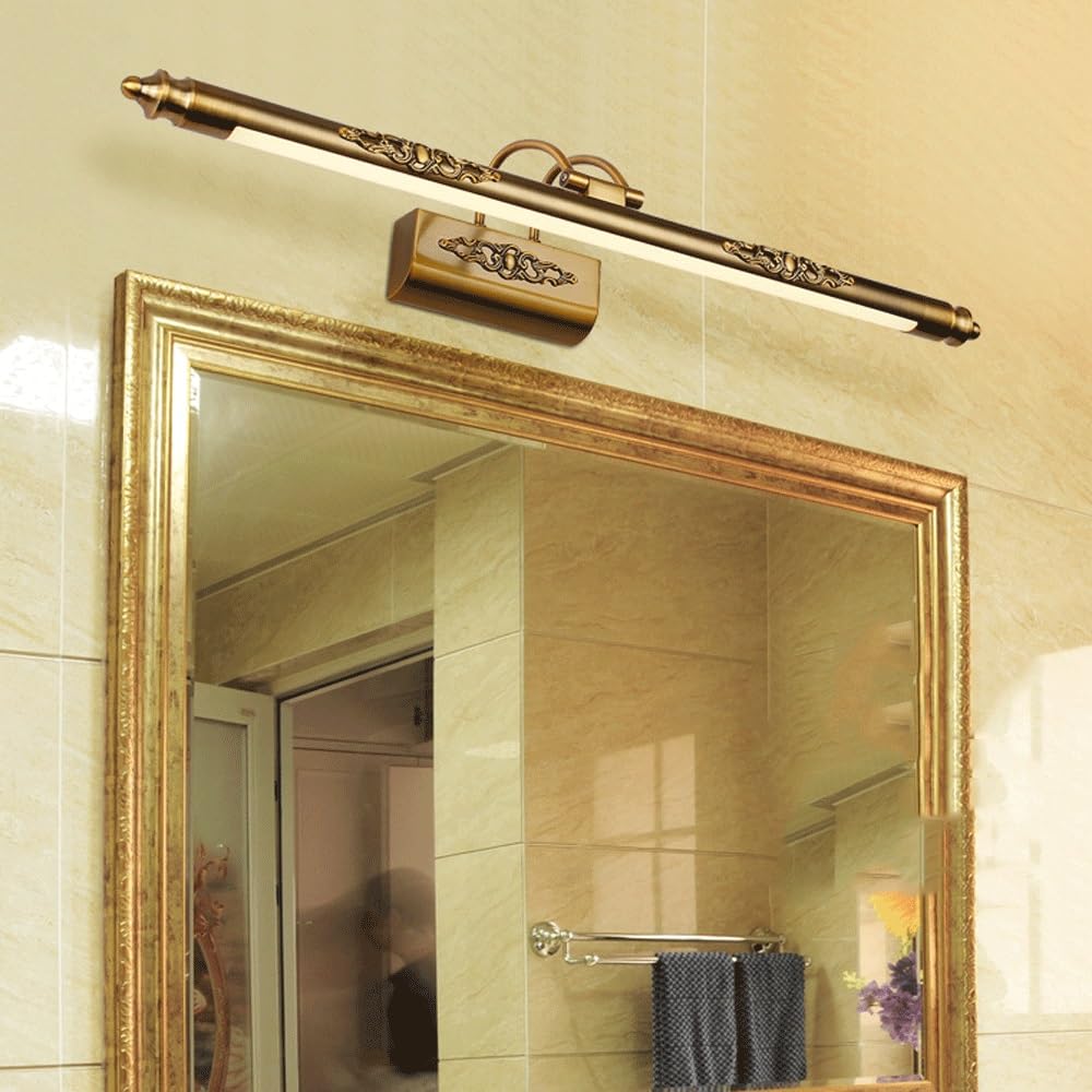 Generico Lampada da toeletta bagno 8/12/16W, lampade in bronzo, illuminazione parete retrò for di servizio, tavolo, specchio(8W,3000K warm light)