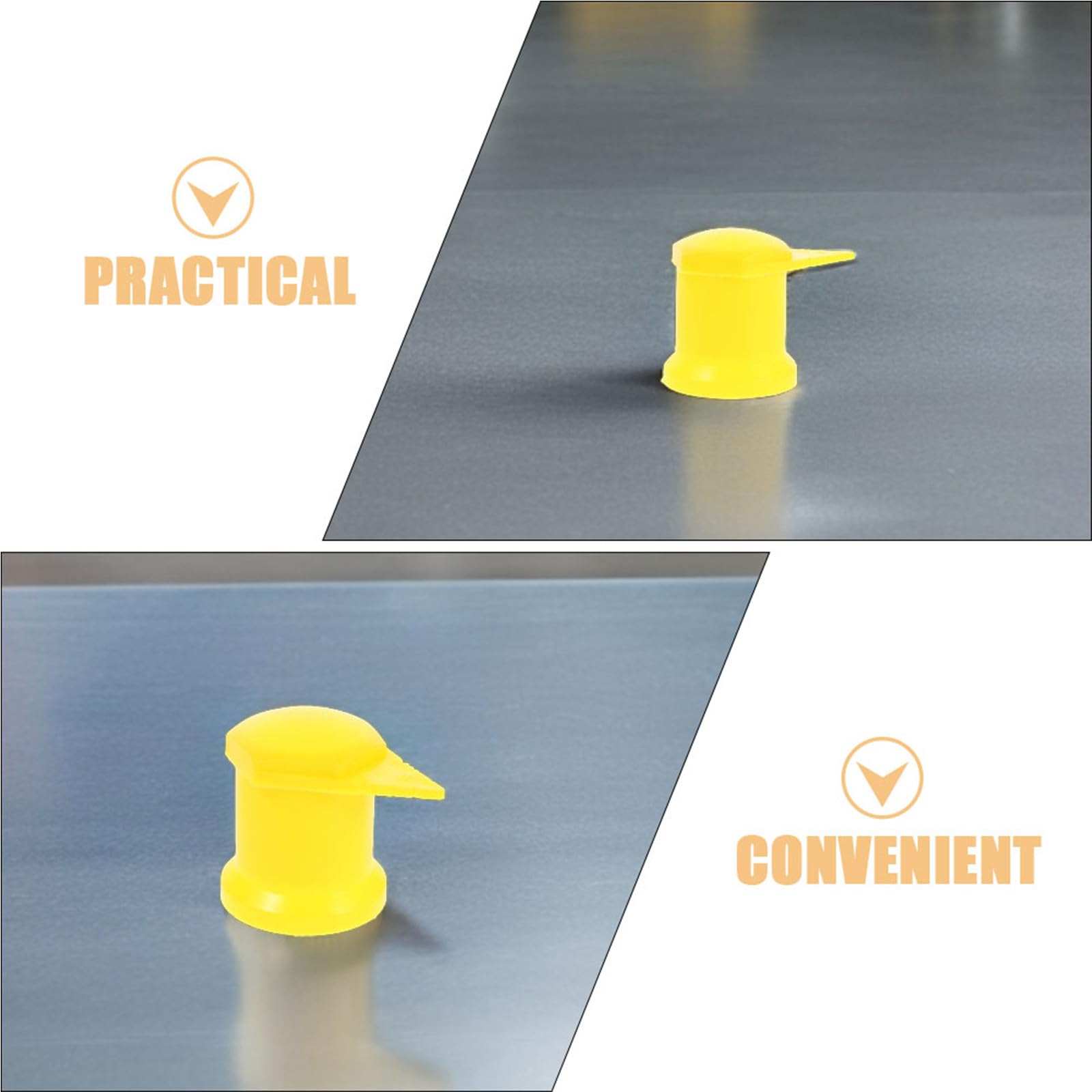 Indicateurs Écrous de Roue Surveillance de Desserrage en Plastique Jaune 33 Mm Lot de 24 pour Voitures et Conditions Météorologiques Difficiles