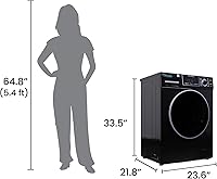 Vista 2 de 1.6 cu.ft. CONVERTIBLE Compact Combo Washer Dryer with Pet Cycle (Black)