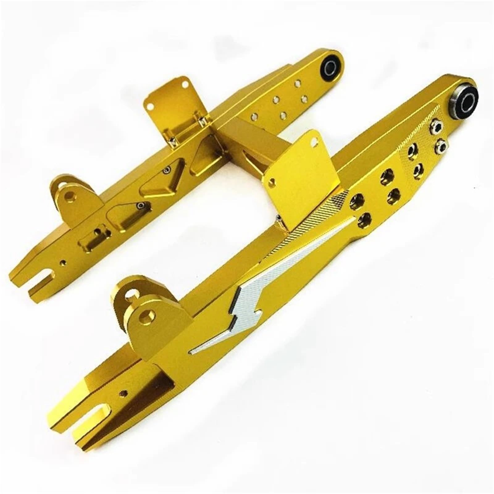 Widelec Ramiona Szpule Pasuje do Yamaha Fuxi RSZ JOG GOGO Mały skuter Części modyfikowane CNC 3D Aluminiowy stop Wahacz Tylny Płaski widelec szpule motocykla wahacz(Gold)