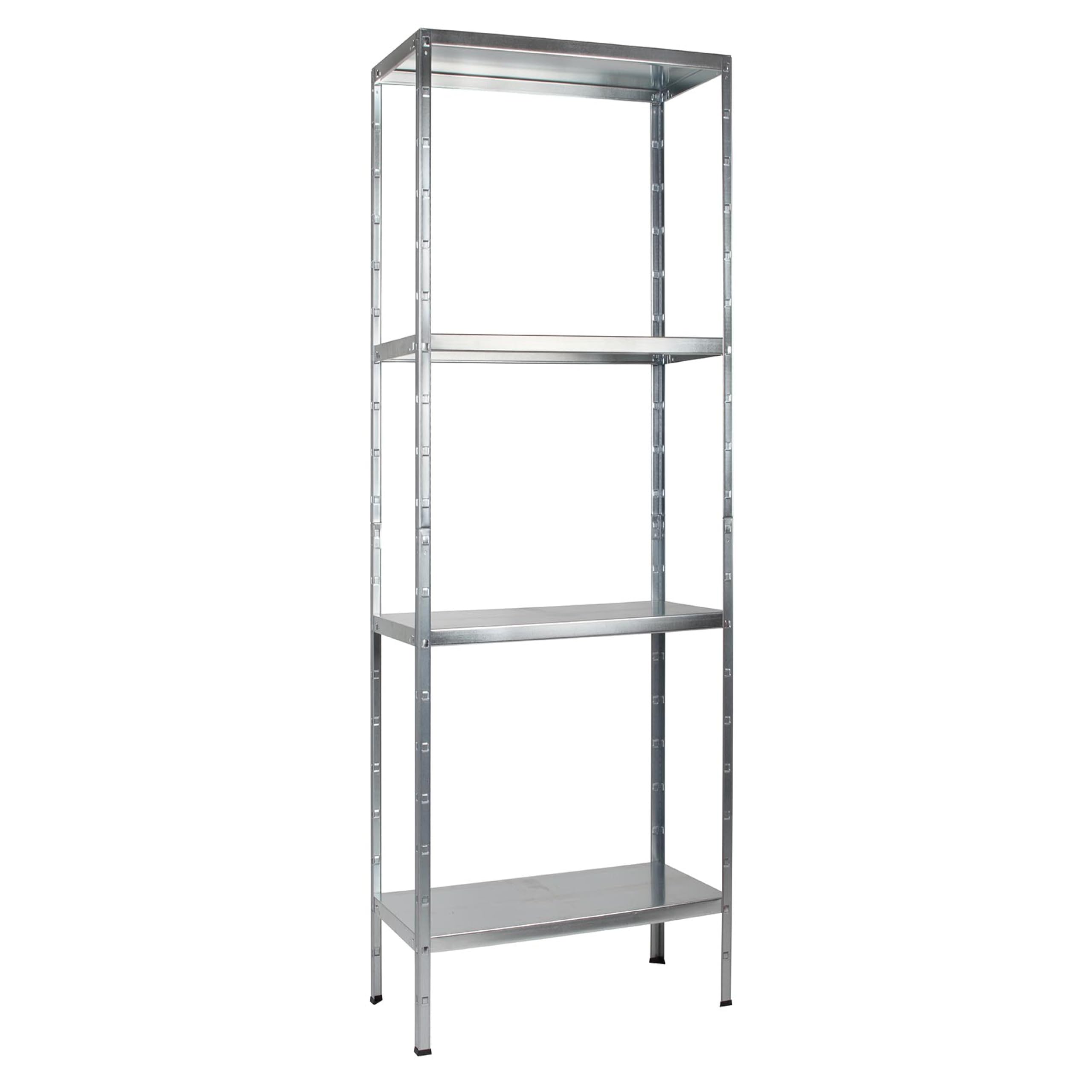 Schulte Regalwelt regał magazynowy z 4 półkami PowerMX, 180 x 75 x 35 cm, system regałów, regał wtykowy z łatwym montażem bez śrub, nośność półki do 50 kg (nośność całkowita do 200 kg)