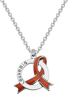 Leukemia Disease Orange Ribbon Clip-on Charm/Necklace Leukemia Awareness Gift Orange Awareness Leukemia Survivor Jewelry