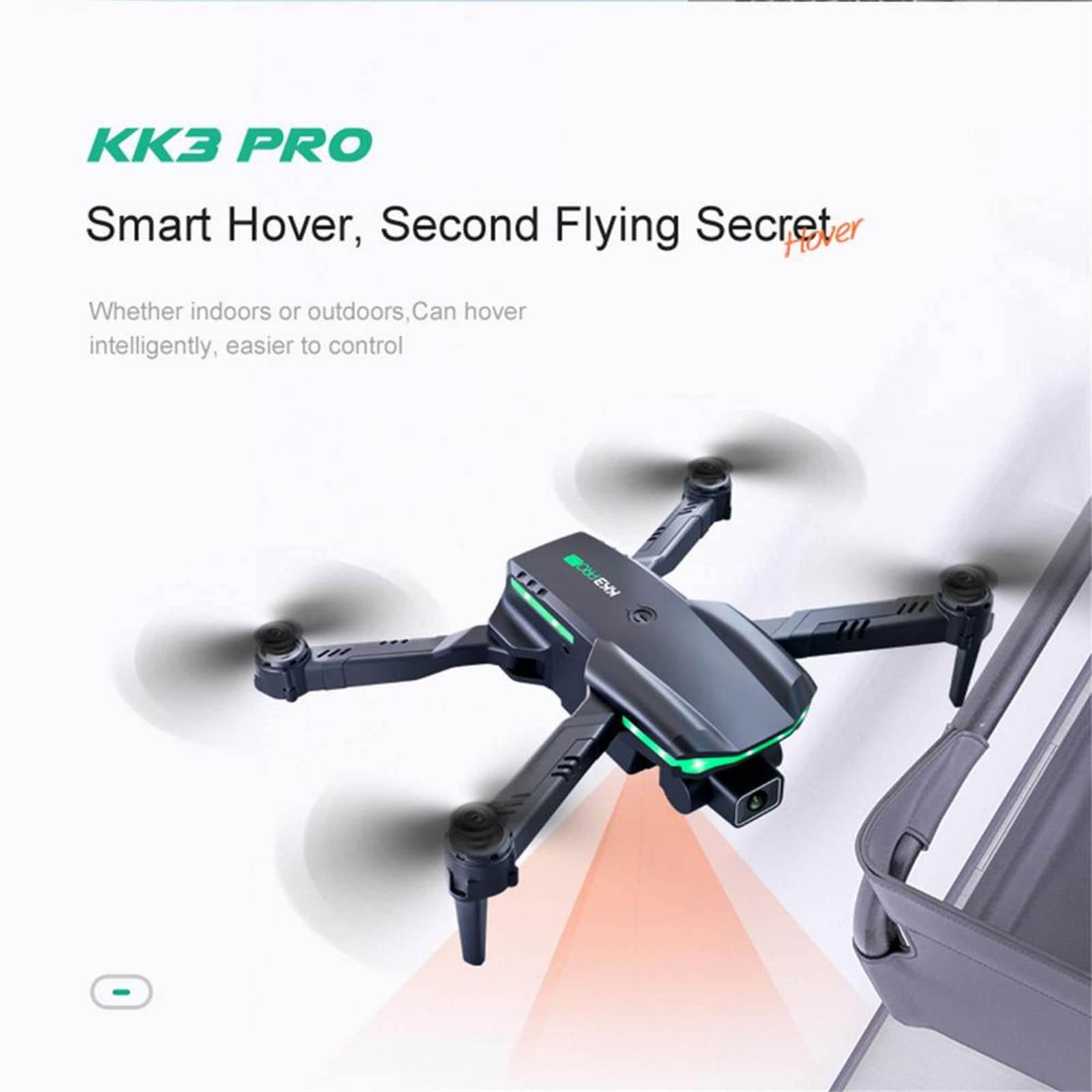 Drone 4K con Fotocamera, Motore Brushless, Ritorno Automatico GPS, Volo Circolare, Volo Waypoint, Mantenimento Dell'altitudine, con 2 Giocattoli Intelligenti con Motore Brushless A Batteria