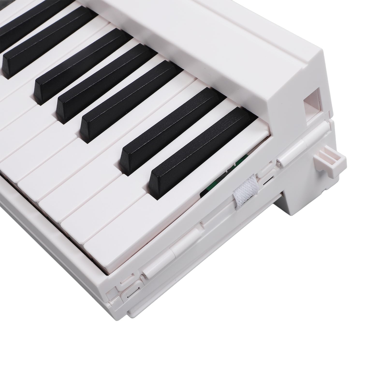 Pianino Elektroniczne 61 Klawiszy, Przenośna Składana Klawiatura Fortepianowa dla Początkujących (WHITE)