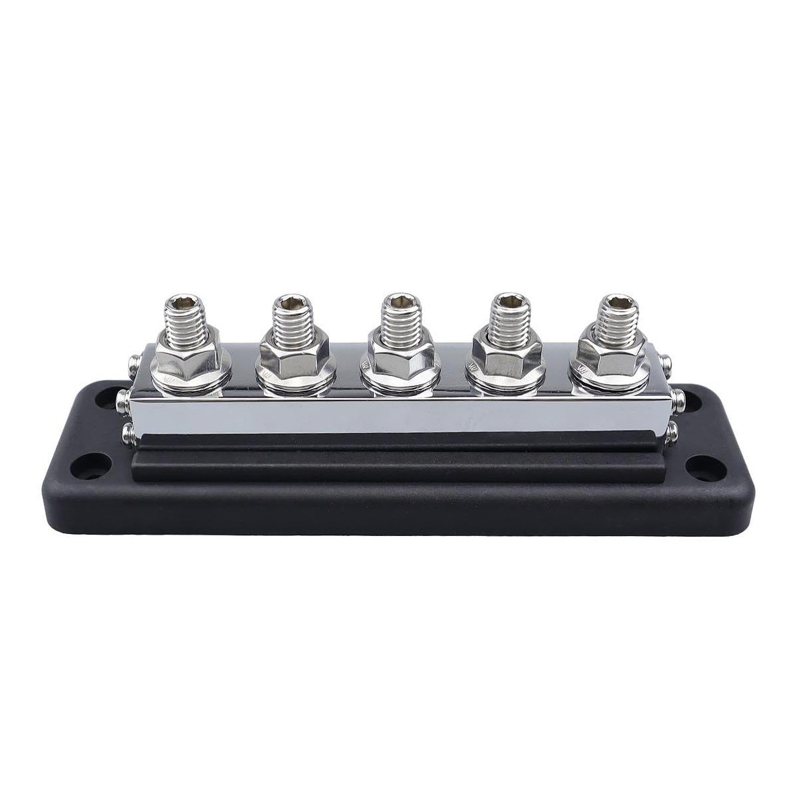 Stromverteilerblock 300 V,5-polig,schwarz,18 x 5,2 x 5,4 cm