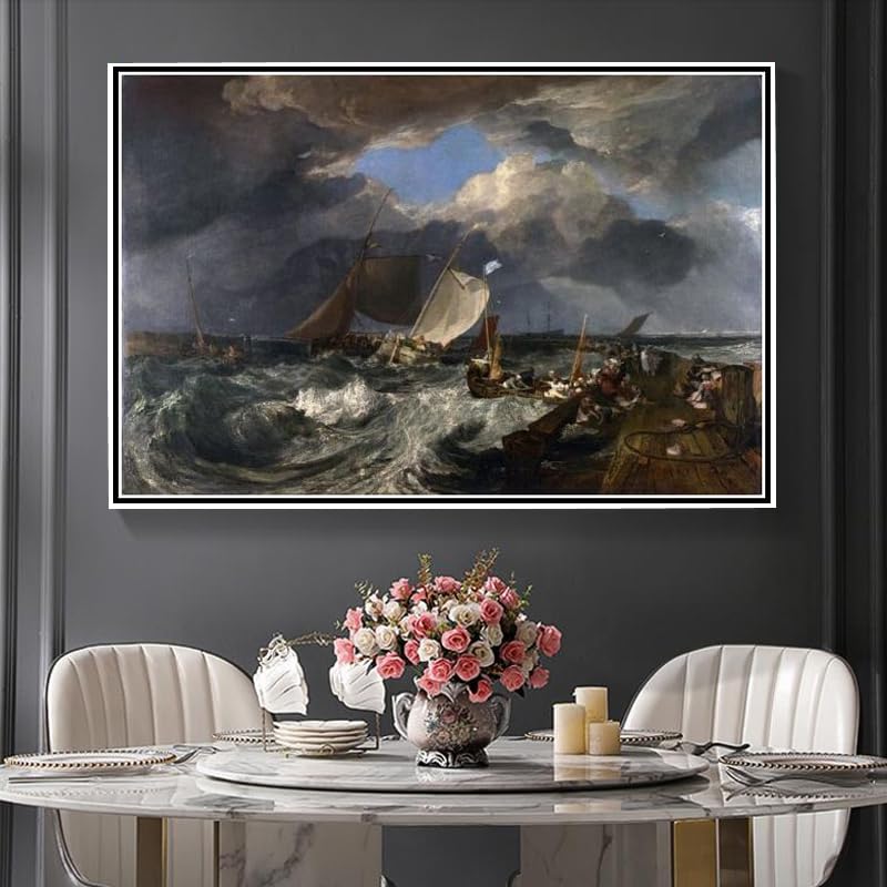 Amazon.co.jp: DIY 数字油絵 カレー埠頭、海に備えるフランス人