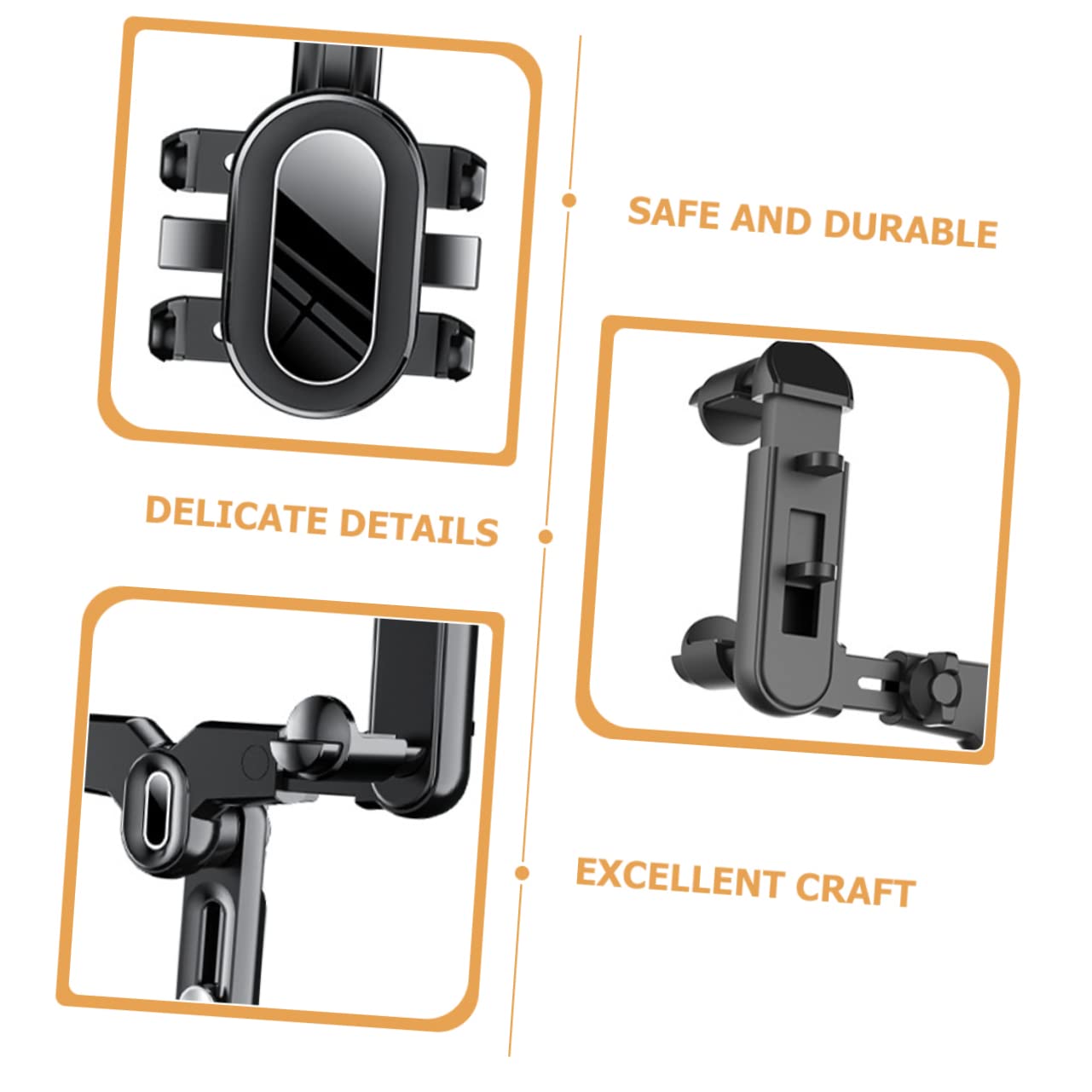 Homoyoyo Supporto Cellulare Specchietto Retrovisore Auto Nero, ABS