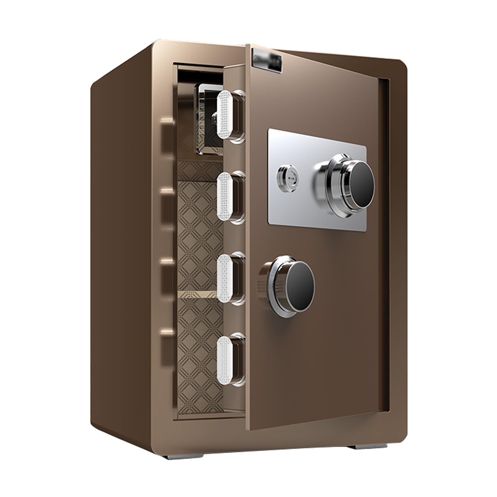IEOWY Combination Safe Lock Box ， Mechanical Dial with Key Security for Home, Office, and Hotel Use - Fireproof Large Safebox