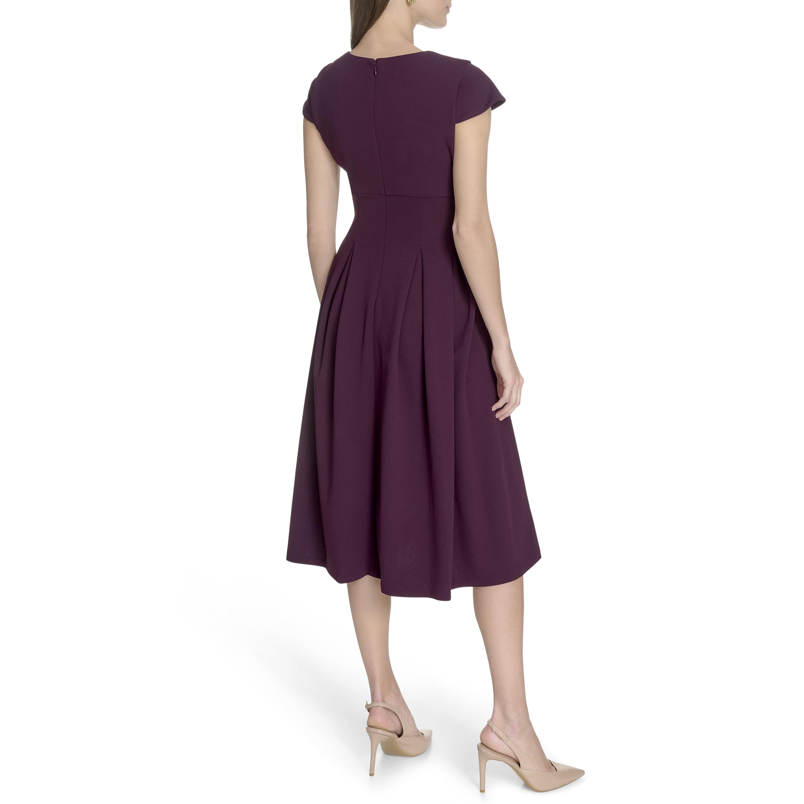 Calvin Klein Damen Party Square Neck Midi Dress Kleid