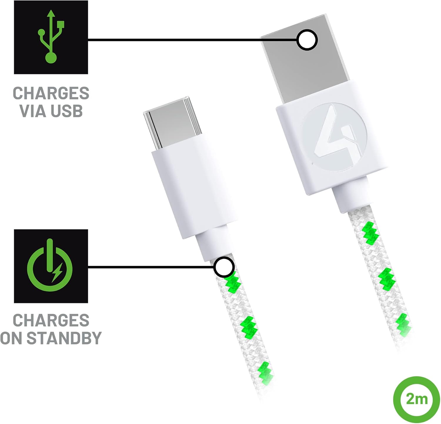 4Gamers SX-C8 X Twin Play & Charge Battery Pack Compatible with Xbox Series S and Xbox Series X Consoles - White