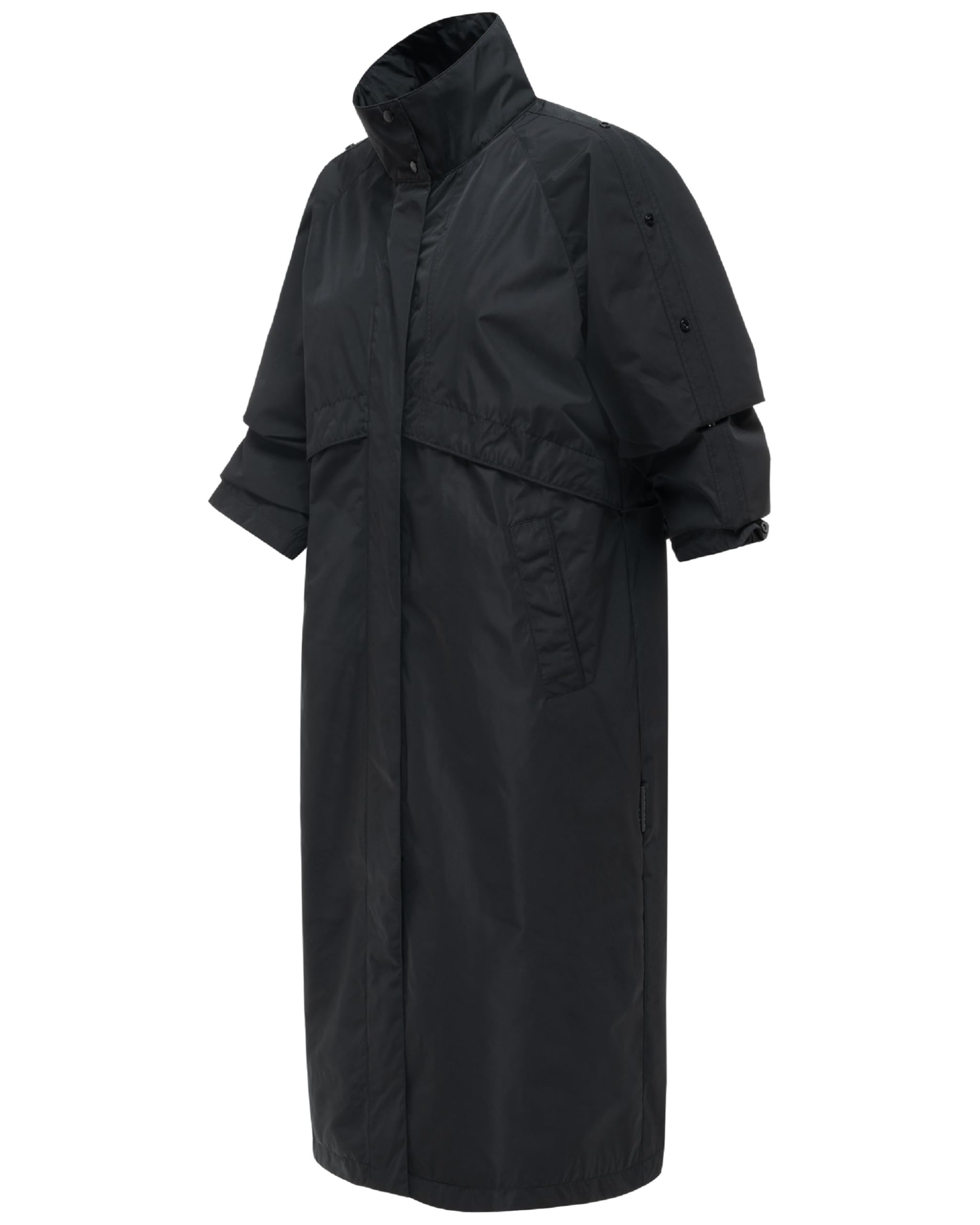 Navahoo Damska parka oversize, długa kurtka przejściowa z podwijanymi rękawami, Zenblüte 14 XS-3XL