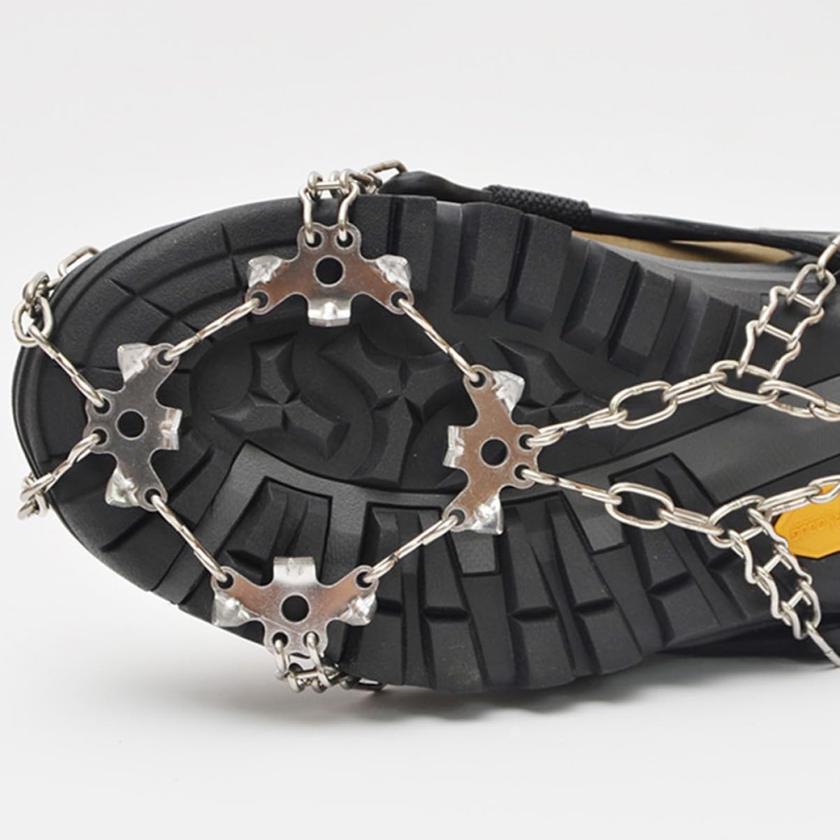 GALPADA Climbing Shoe Covers 19 Tooth Anti-Skid Spikes for Ice Grips Snow Shoes and Boots