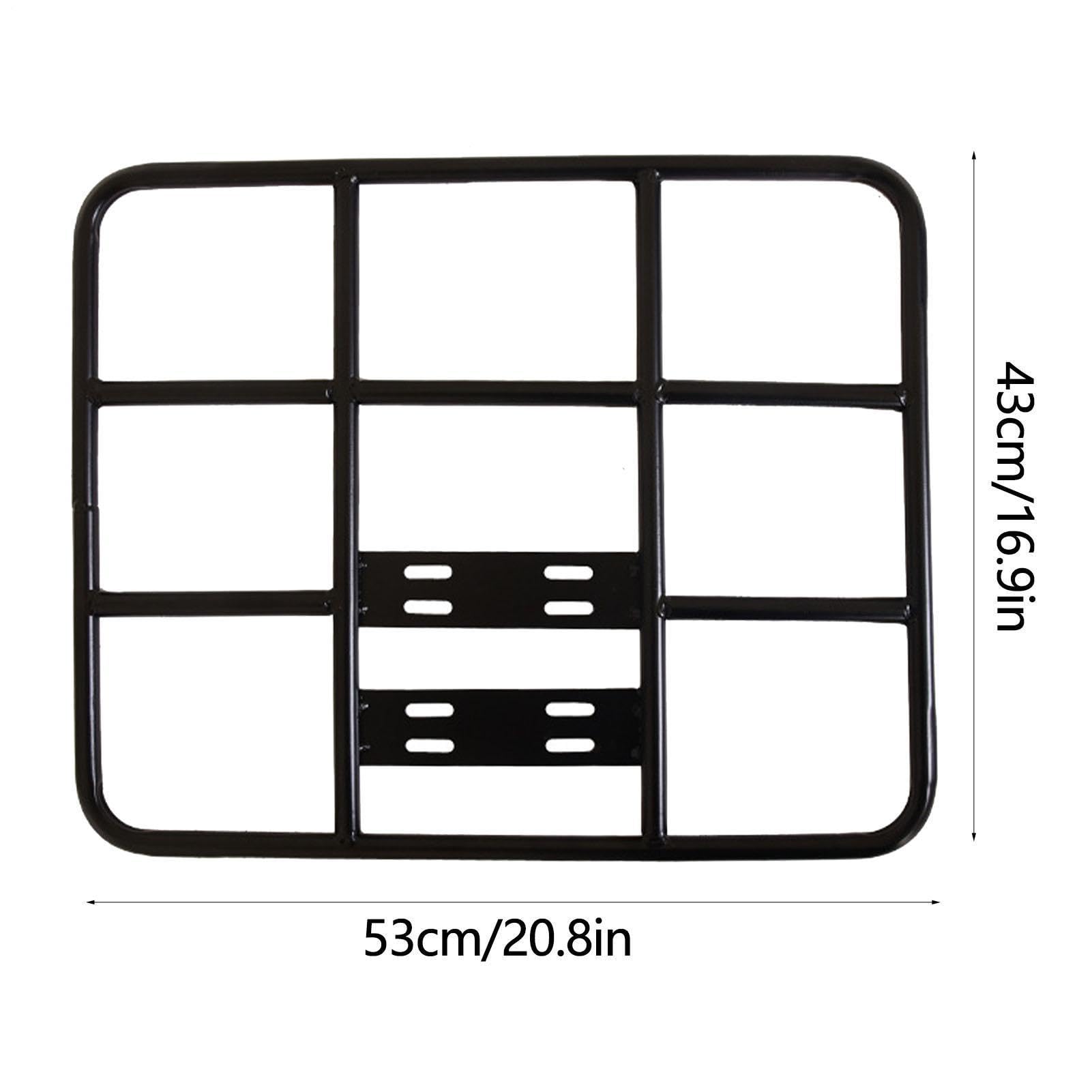Cargo Rack Rear - Regolabile Rear Bike Rack ​with Basket | Takeaway Racks Metal Fixing Frame | Metal Waterproof Bike Front Racks For Cycling Delivery Takeaway, Food Delivery Box Bracket, Riding Equipm
