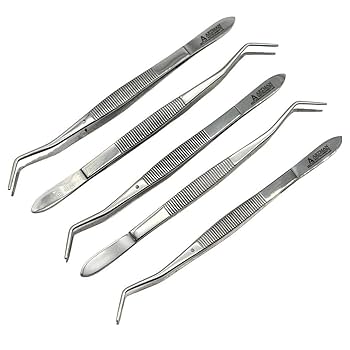 woomyshipping（HanDam）　0310 Amazon.com: Meriam Tweezers Set of 5 Stainless Steel For