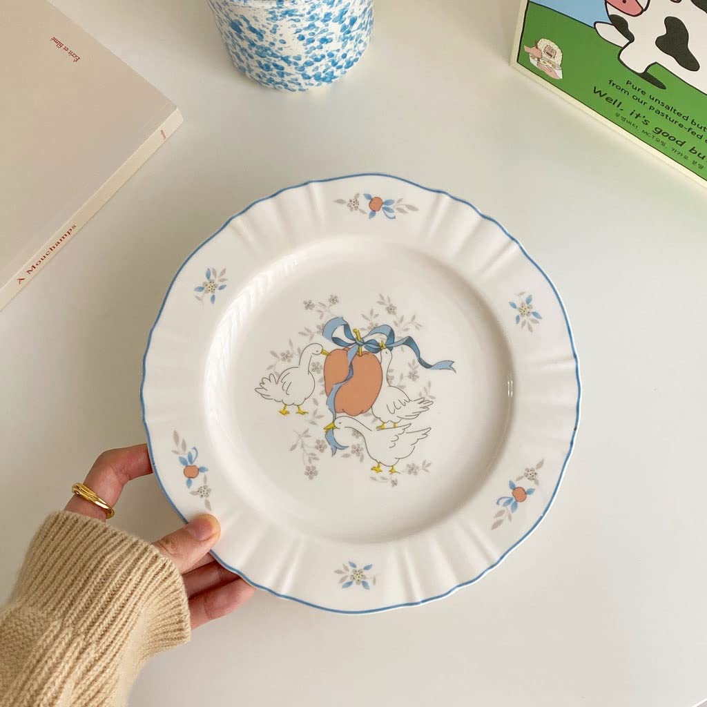 Bellissimi Piatti da Insalata in Ceramica, Torta, Piatto da Frutta, Piatto in Ceramica, Decorazione per la casa, Accessori da Cucina, Piatti Piani, Set da tavola/Piatto Piano