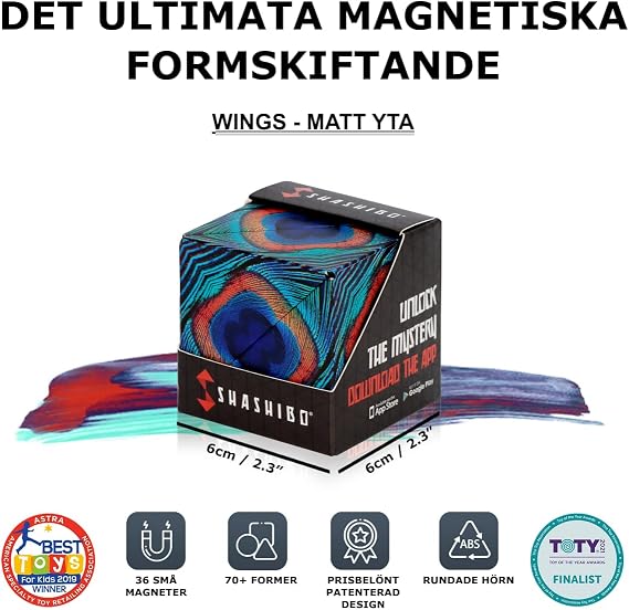 Shashibo DODECA Magnetic Puzzle Cube, Sensory Fidget Toy for Adults & Kids, Stress Relief Fidget Toy for All Ages, Cool Fidget Toys for Desk, Shape Shifting Box, 100+ Possible Shapes