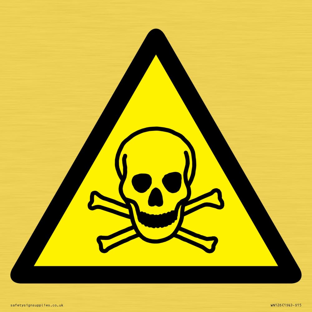 W016 Warning: Toxic material Sign - 150x150mm - S15