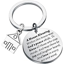 MYOSPARK New House Keychain New Home Owners Jewelry Gift First Home Housewarming Gift House Blessing Gifts for Women