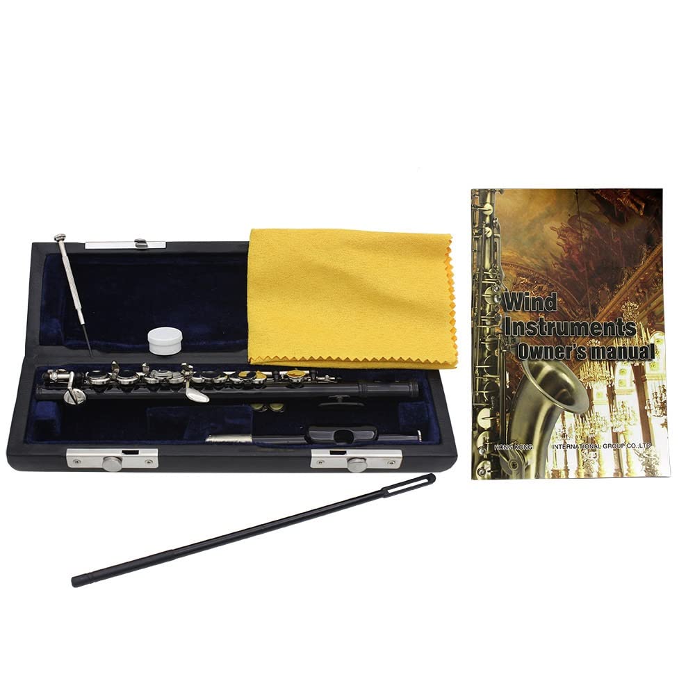 Instrumento Piccolo 16 Teclas De C Piccolo, con Estuche Rígido, Varilla De Limpieza, Paño, Garantía De Sonido, Instrumento Musical Piccolo, For Estudiantes Principiantes