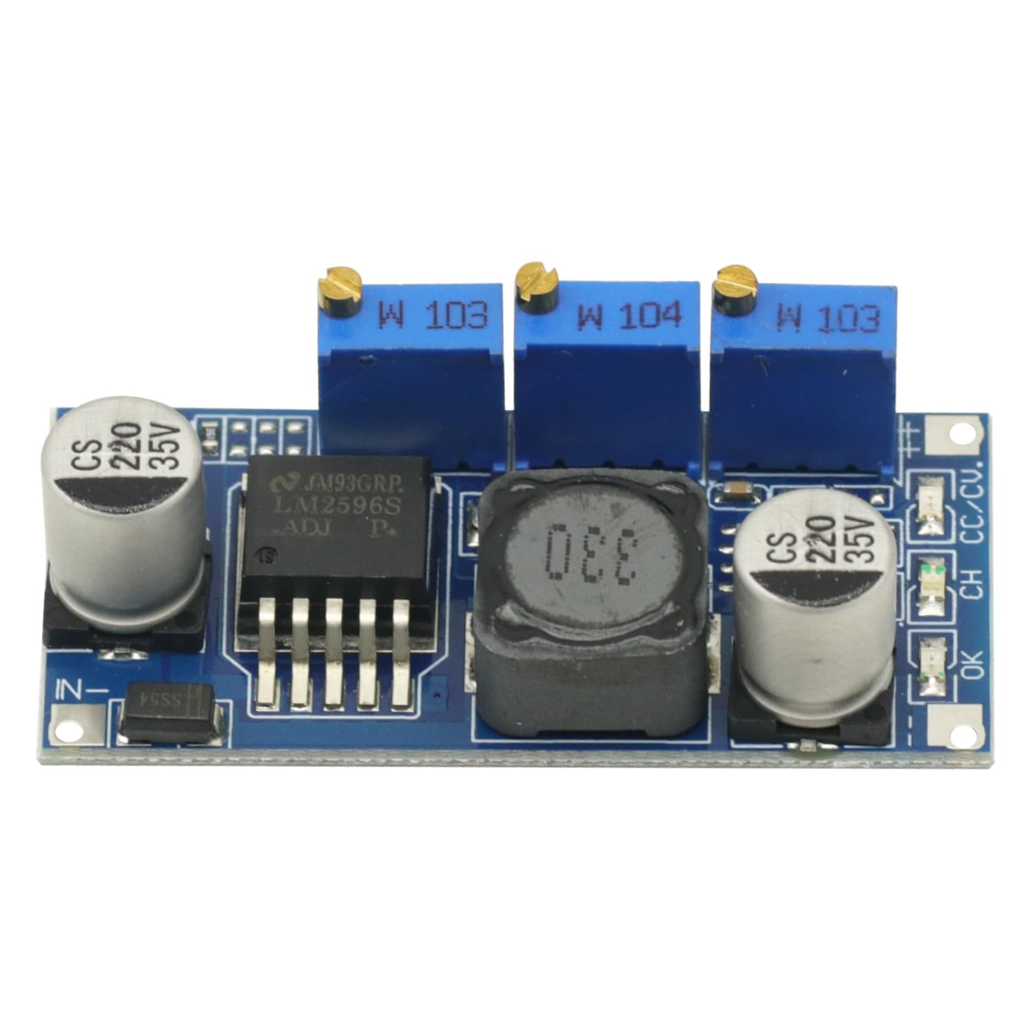 5 sztuk LM2596S Sterownik Led Stały Prąd Stały DC-DC 3A Regulowany 7V-35V Step-Down DC/CV Moduł zasilania LM2596S-ADJ Regulator napięcia stałego