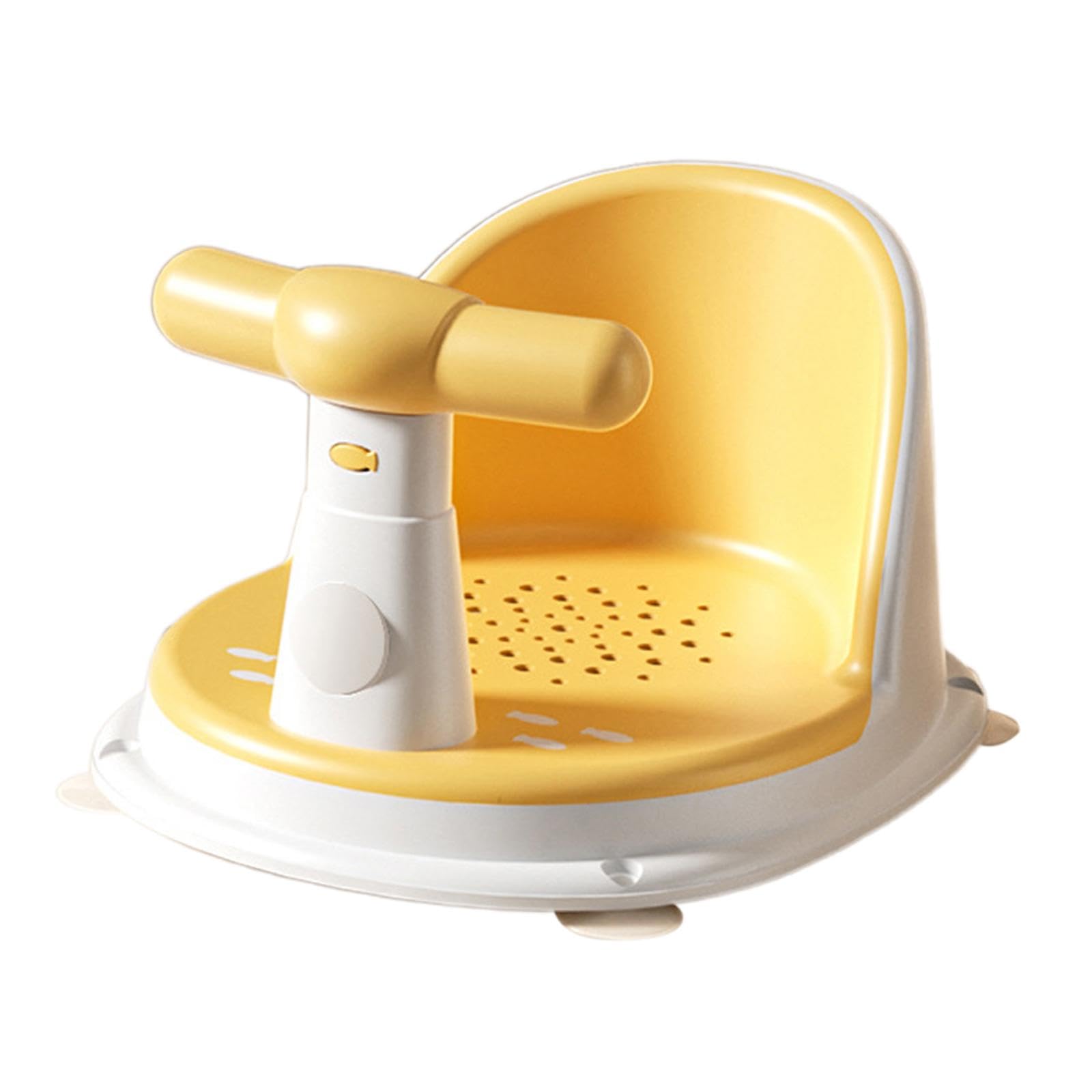 Sharplace Baby Bath Tub Seat Stable Comfortable Non Slip Suction Kids Bathing Seat Tub Sitting up for Newborn 6-18 Months Infants Gifts, Yellow