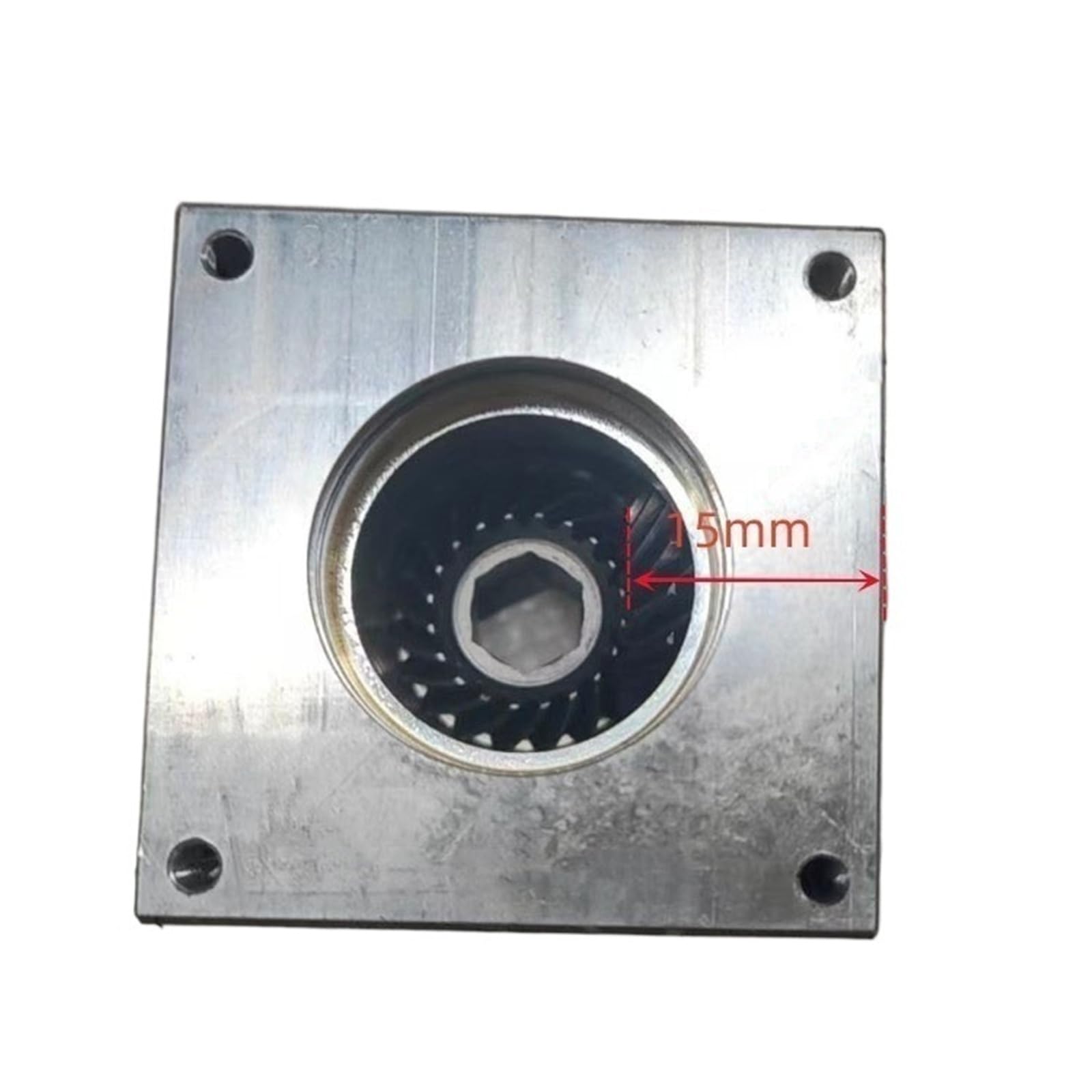 Gearbox Aluminium Shell Corner Device 1 to 1 Transmission Steering Gear Box Single Output Shaft Commutator Hexagonal Hole Steering Direction(8mm Hole)