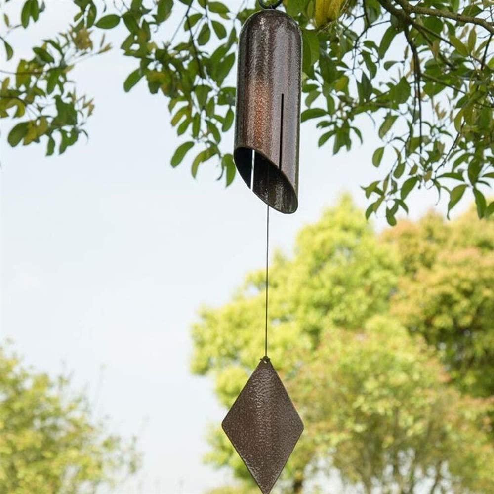 Carillon a Vent pour Maison Carillon Éolien en Fer À Tube Unique Décorations De Jardin en Plein Air Cloche Suspendue pour Le Jardin À La Maison Décoration Intérieure