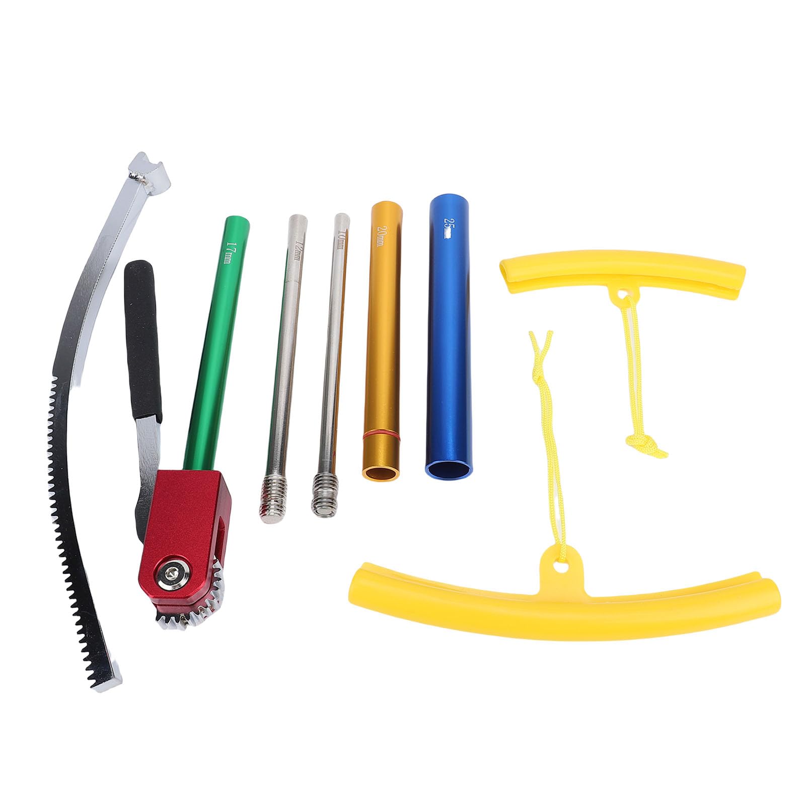 SIXRUN Kit de de Neumáticos para Moto de Cross, Herramientas de Montaje de Neumáticos Compactas y Portátiles para Cambios sin Esfuerzo en Ruedas de 16 a 21 Pulgadas, Material de Acero